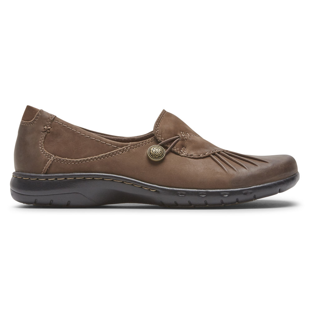 Sapato Vela Rockport Mulher Marrom - Cobb Hill Paulette - 79804ANZH